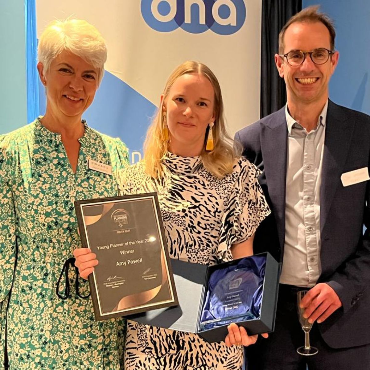 Amy, Jon and Jayne at awards ceremony